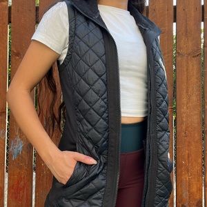 Black quilted Athleta vest